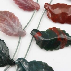 Blood Stone Leaf Beads Handmade 31-38.5mm (etb01272) Unique Jewelry/vintage Jewelry/gemstone Necklace Blood Stone Leaf Beads Handmade 31-38.5mm (etb01272) Unique Jewelry/vintage Jewelry/gemstone Necklace