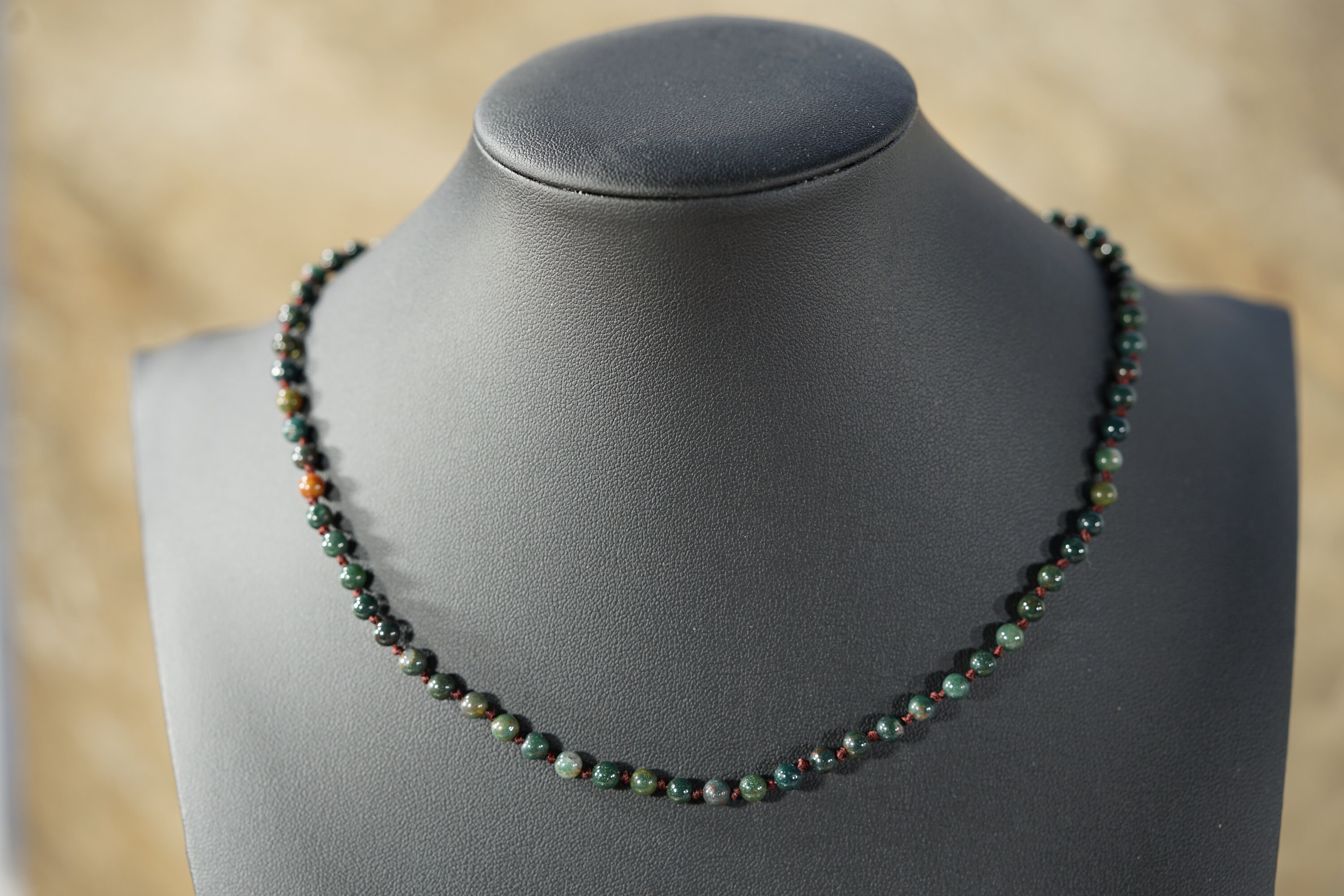 Bloodstone Choker • Emotional Intelligence • Help With Anger • Diffuse Anger • Temper • Coping Mechanism • 4mm • Bloodstone Necklace • 4868