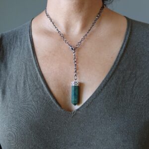 Bloodstone Necklace Convertible Point Pendulum Bloodstone Necklace Convertible Point Pendulum