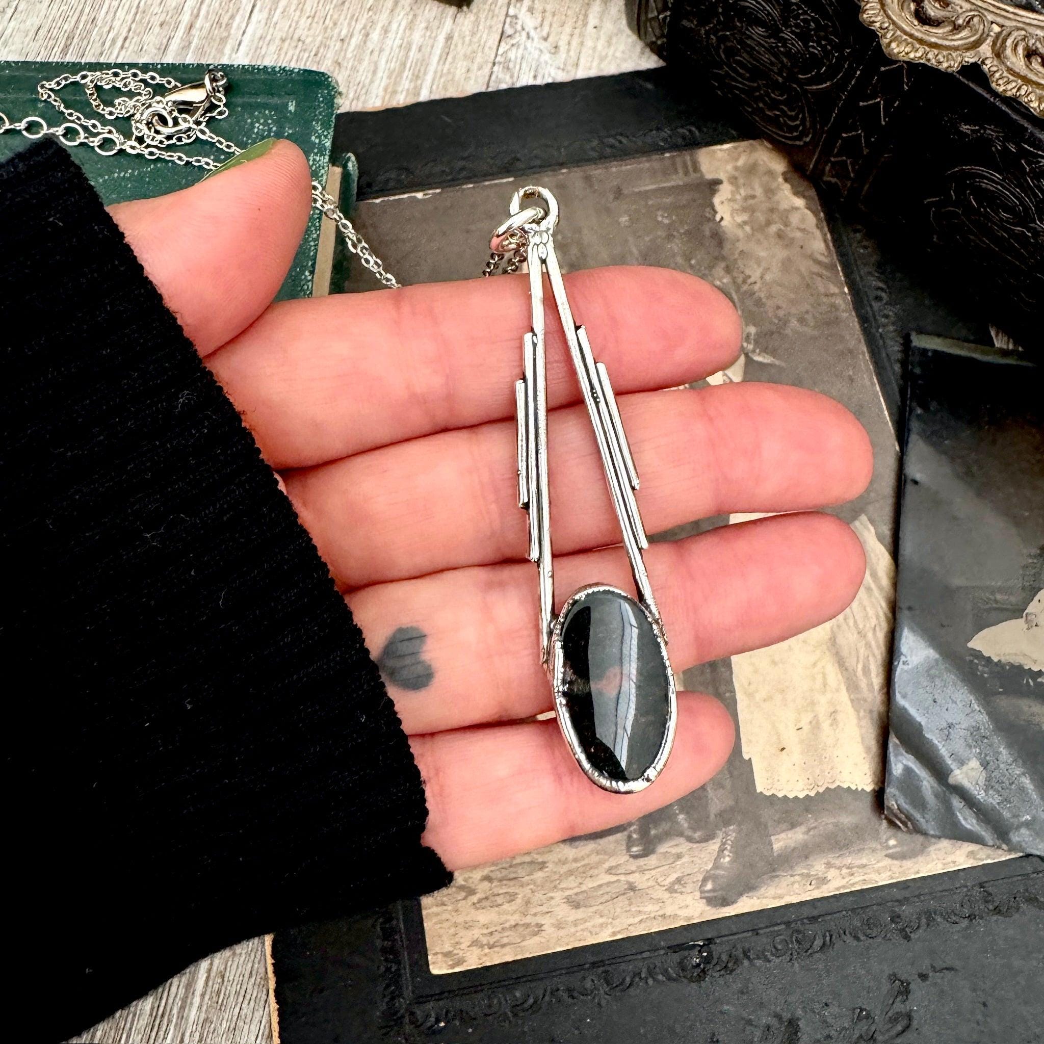 Bloodstone Crystal Necklace In Fine Silver / Foxlark Collection - One Of A Kind Bloodstone Crystal Necklace In Fine Silver / Foxlark Collection - One Of A Kind