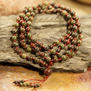 Dragon's Blood Mala • African Bloodstone Necklace • 6mm • Dragon Blood Necklace • 108+1 • African Dragon Blood Jewelry • 1146 Dragon's Blood Mala • African Bloodstone Necklace • 6mm • Dragon Blood Necklace • 108+1 • African Dragon Blood Jewelry • 1146