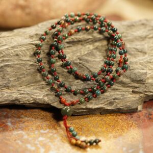 Bloodstone Resilience Mala: 108-bead Anchor For The Spiritual Warrior | Customizable Integrity • Coping Mechanism • 4mm • 6mm • 8mm • 2267 Bloodstone Resilience Mala: 108-bead Anchor For The Spiritual Warrior | Customizable Integrity • Coping Mechanism • 4mm • 6mm • 8mm • 2267