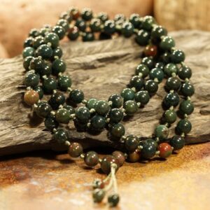 Bloodstone Mala • Hand-knotted Mala • Bloodstone Mala Beads 108 • 8mm • Mala For Purification • Mala Strength • Spiritual Warrior • 3765 Bloodstone Mala • Hand-knotted Mala • Bloodstone Mala Beads 108 • 8mm • Mala For Purification • Mala Strength • Spiritual Warrior • 3765