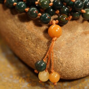 Bloodstone Mala • Hand-knotted Mala • Bloodstone Mala Beads 108 • 8mm • Mala For Purification • Mala Strength • Spiritual Warrior • 3594 Bloodstone Mala • Hand-knotted Mala • Bloodstone Mala Beads 108 • 8mm • Mala For Purification • Mala Strength • Spiritual Warrior • 3594