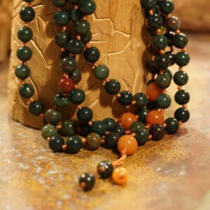 Bloodstone Mala • Hand-knotted Mala • Bloodstone Mala Beads 108 • 8mm • Mala For Purification • Mala Strength • Spiritual Warrior • 3593 Bloodstone Mala • Hand-knotted Mala • Bloodstone Mala Beads 108 • 8mm • Mala For Purification • Mala Strength • Spiritual Warrior • 3593