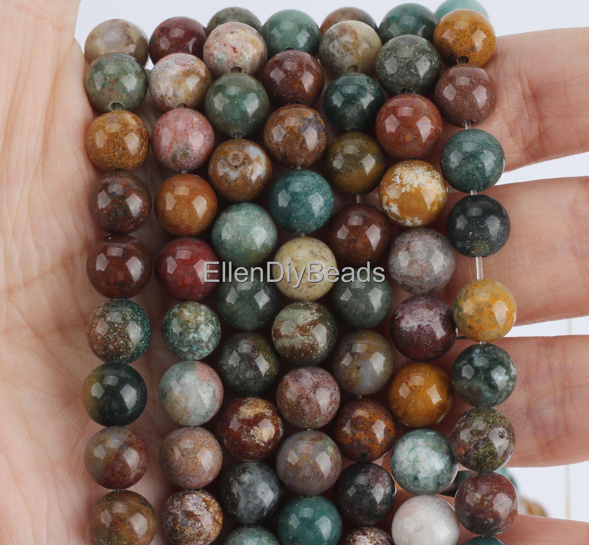 8mm Indian Bloodstone Gemstone, Mixed Color Beads, Healing Energy Gemstone, Loose Beading Supplies, Wholesale Gemstone--15inches---stn00436