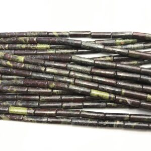 Natural Dragon Bloodstone 4x13mm Column Genuine Gemstone Loose Tube Beads 15inch Jewelry Supply Bracelet Necklace Material Support Wholesale Natural Dragon Bloodstone 4x13mm Column Genuine Gemstone Loose Tube Beads 15inch Jewelry Supply Bracelet Necklace Material Support Wholesale