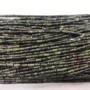 Natural Dragon Bloodstone 2x4mm Column Genuine Gemstone Loose Tube Beads 15inch Jewelry Supply Bracelet Necklace Material Support Wholesale Natural Dragon Bloodstone 2x4mm Column Genuine Gemstone Loose Tube Beads 15inch Jewelry Supply Bracelet Necklace Material Support Wholesale