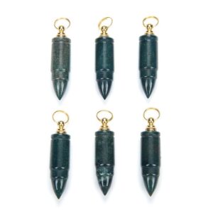 53X14MM Natural African Blood Stone Gemstone Perfume Bottle Pendant Bullet Point, Essential Oil Bottle Beads 1 Bead (80017258-P72) 53X14MM Natural African Blood Stone Gemstone Perfume Bottle Pendant Bullet Point, Essential Oil Bottle Beads 1 Bead (80017258-P72)