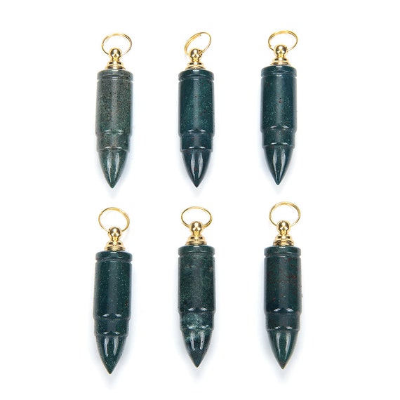 53x14mm Natural African Blood Stone Gemstone Perfume Bottle Pendant Bullet Point, Essential Oil Bottle Beads 1 Bead (80017258-p72) 53x14mm Natural African Blood Stone Gemstone Perfume Bottle Pendant Bullet Point, Essential Oil Bottle Beads 1 Bead (80017258-p72)