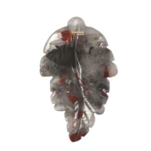 g2568.13 40mm Natural African bloodstone carved leaf retro pendant bead Jewellery Making g2568.13 40mm Natural African bloodstone carved leaf retro pendant bead Jewellery Making