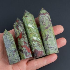 1 Pc Natural Dragon Bloodstone Obelisk Tower Point wand healing crystal