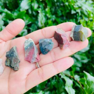 Raw Bloodstone Crystal: Natural Heliotrope Jasper (20-35mm)