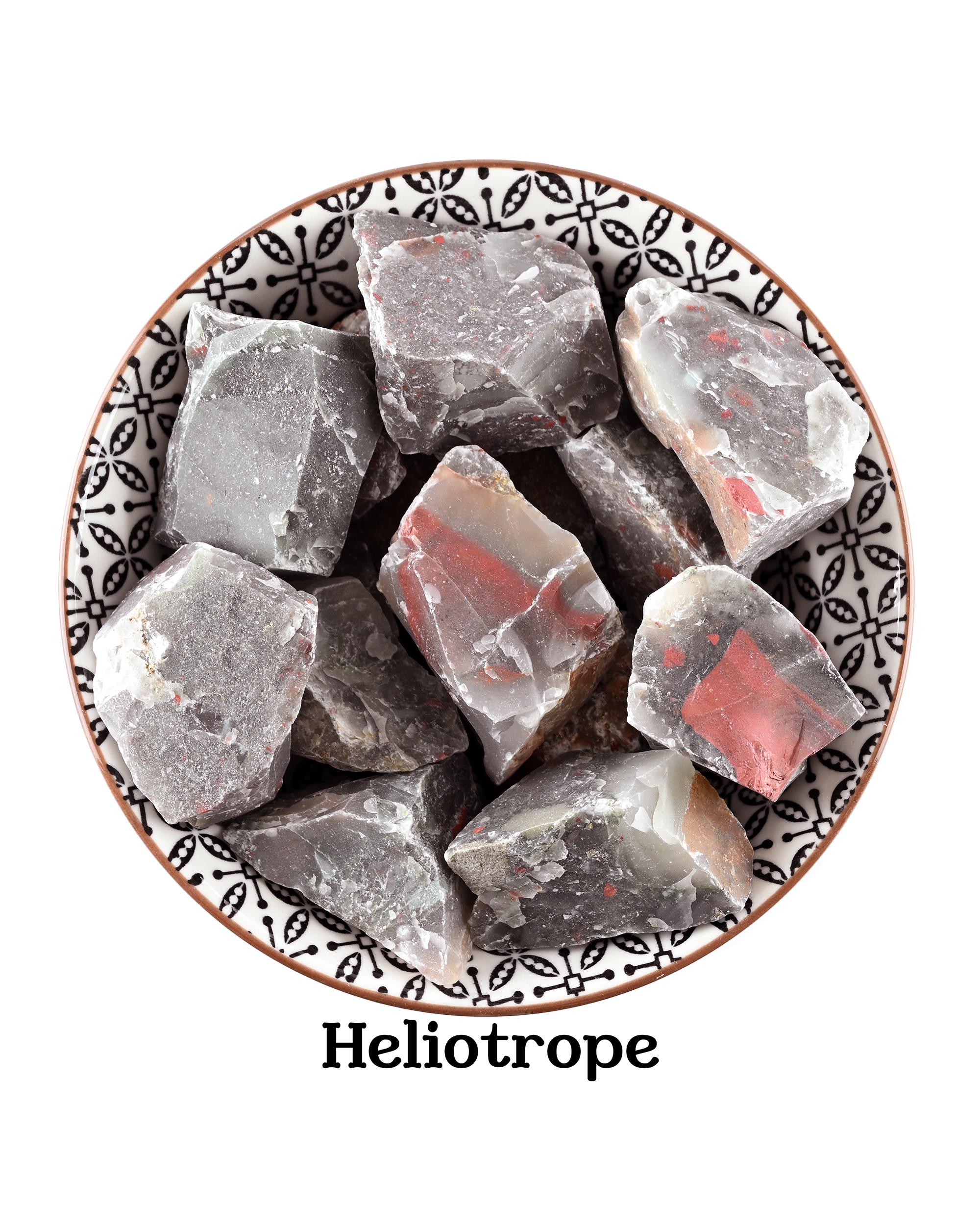 Heliotrope Raw Stone, Natural Bloodstone Crystal, Altar Ritual And Healing Force Gem