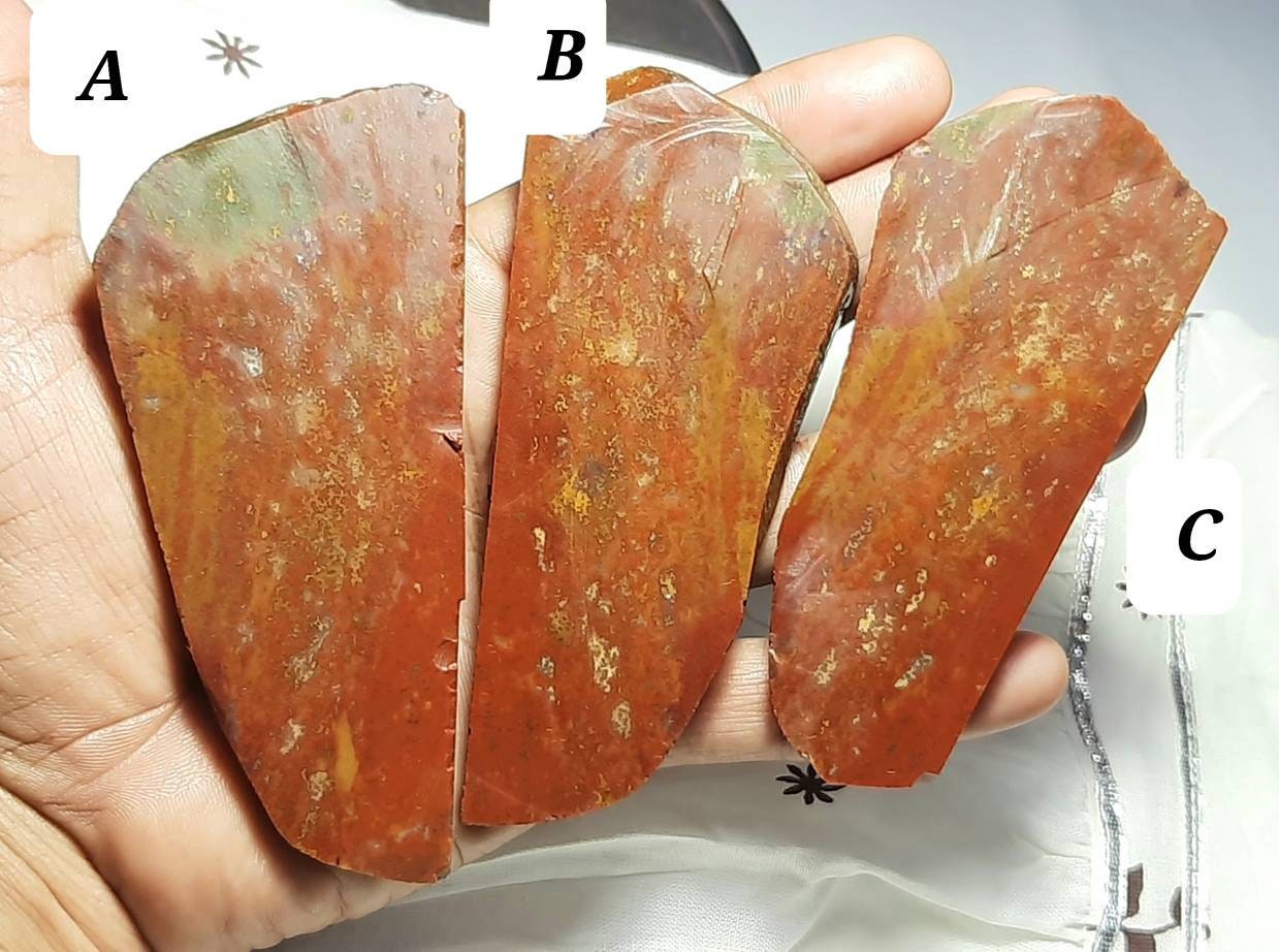 Natural Bloodstone Raw Slices: Big Size Rough Specimens Natural Bloodstone Raw Slices: Big Size Rough Specimens