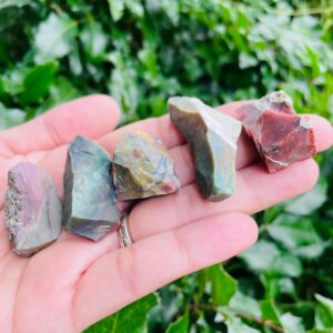 Small Raw Bloodstone Crystal (1) One Rough Bloodstone, Natural Heliotrope Green Red Brown Jasper, High Quality Blood Stone