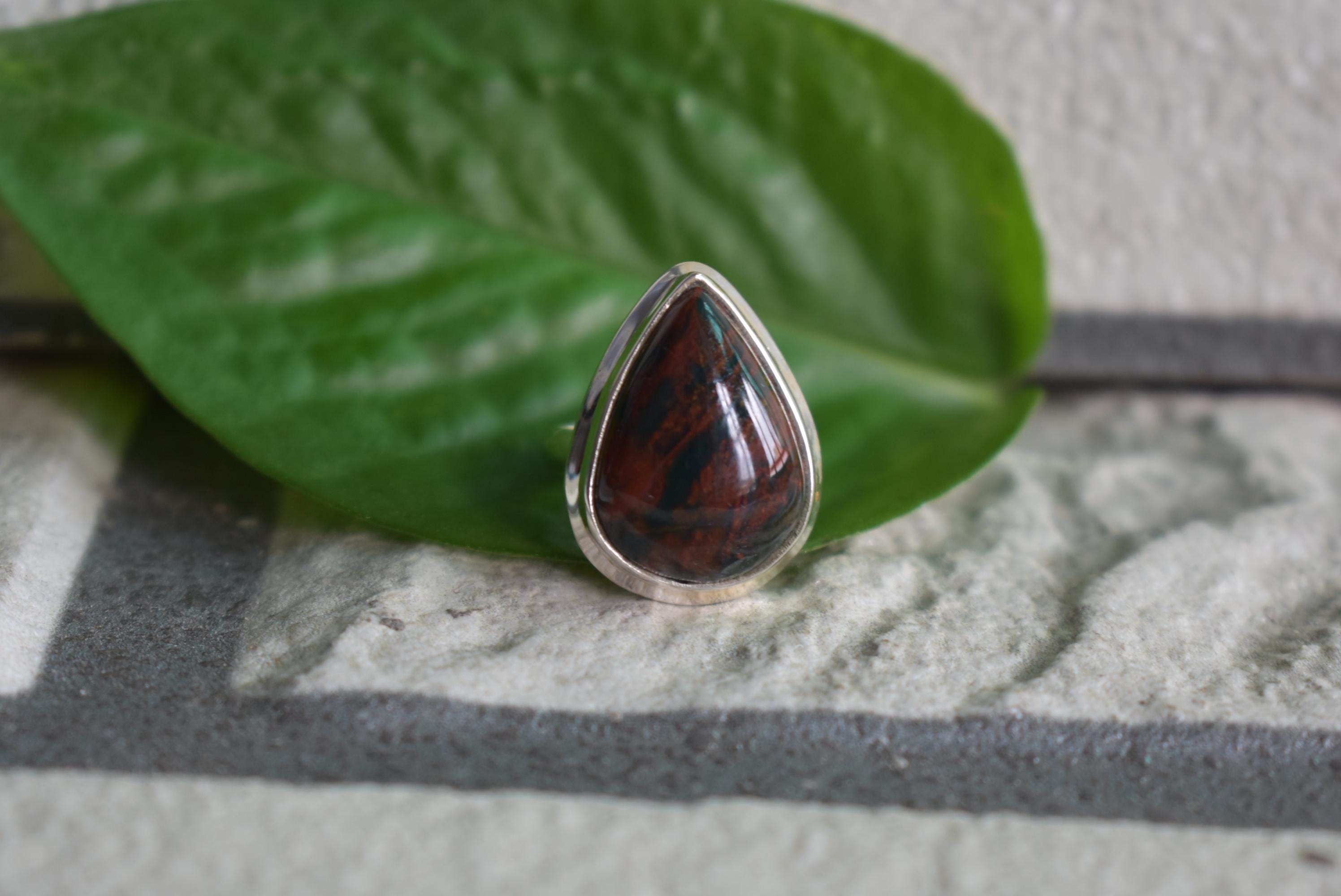 Handmade 925 Silver Natural Bloodstone Ring Handmade 925 Silver Natural Bloodstone Ring