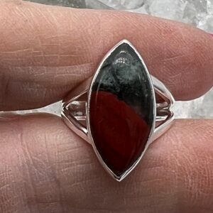 Bloodstone Jasper Ring, Size 6 1/2
