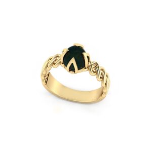 Bloodstone Promise Ring, Round Shape Gemstone Ring, Handmade 18k Gold Filled Ring, Danity Birthstone Ring, Twisted Rings For Christmas