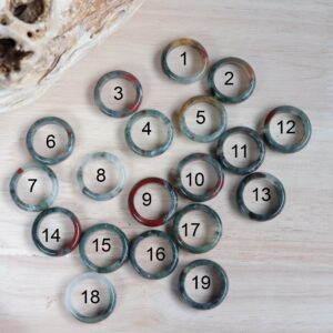 US 8, 9.25, 9.5 Genuine Bloodstone Rings Bands Your Choice (Please read description for sizing)