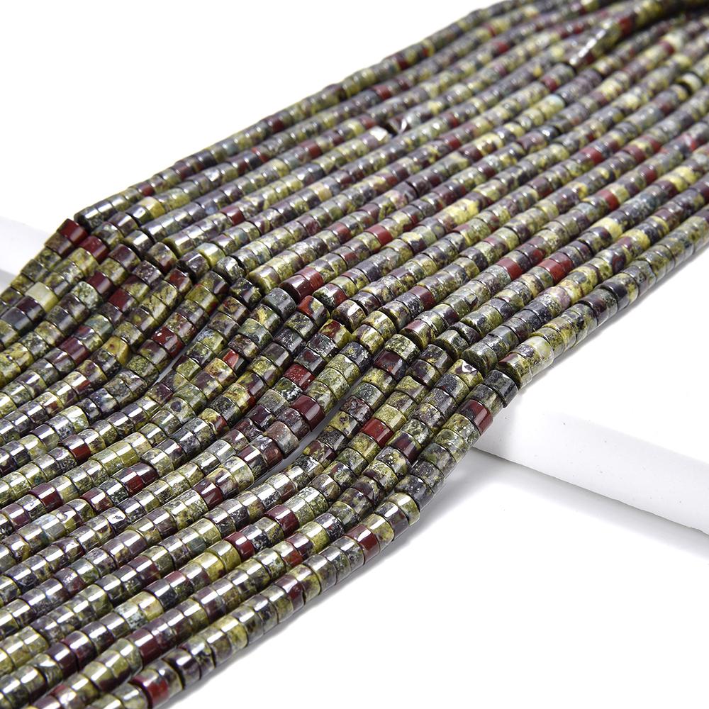 Dragon Blood Stone Gemstone Natural Heshi Rondelle Slice 4x2mm Beads 14.5 Inch Full Strand Wholesale (80019465-p105)