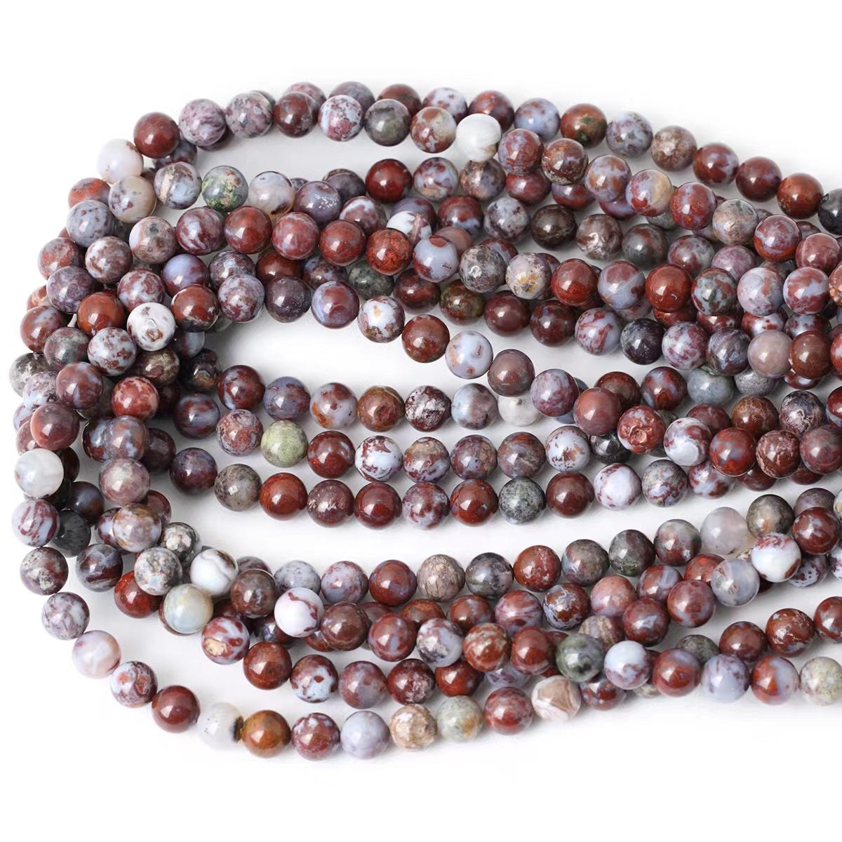 6mm-10mm Natural Bloodstone Smooth And Round Stone Beads,15 Inches One Strand 6mm-10mm Natural Bloodstone Smooth And Round Stone Beads,15 Inches One Strand
