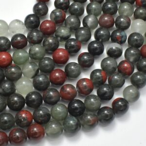 African Bloodstone, 8mm Round Beads, 15 Inch, Full strand, Approx. 45 beads, Hole 1mm (124054002)