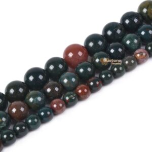 Green blood stone heliotrope round ball loose beads DIY jewelry making beads strand 6mm 8mm 10mm
