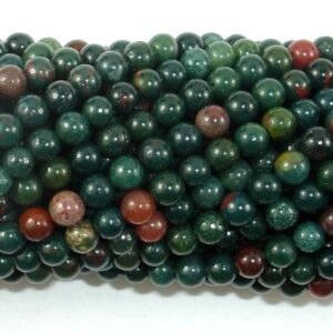 Indian Bloodstone Beads, 4mm (4.6mm), Round, 15.5 Inch, Full strand, Approx. 87 beads, Hole 0.8mm (284054005)