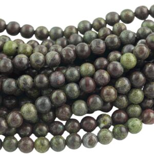 Large-hole Beads!!! 8mm Or 10mm Smooth-finished Round. 2mm Hole. 7-8" Strands. Bloodstone Big Hole Beads