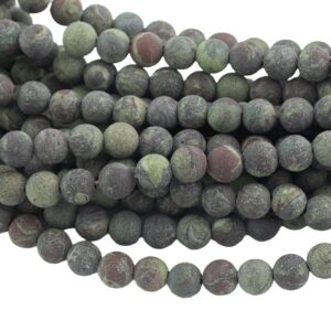 Large-hole Beads!!! 8mm Or 10mm Matte -finished Round. 2mm Hole. 7-8" Strands. Bloodstone Big Hole Beads