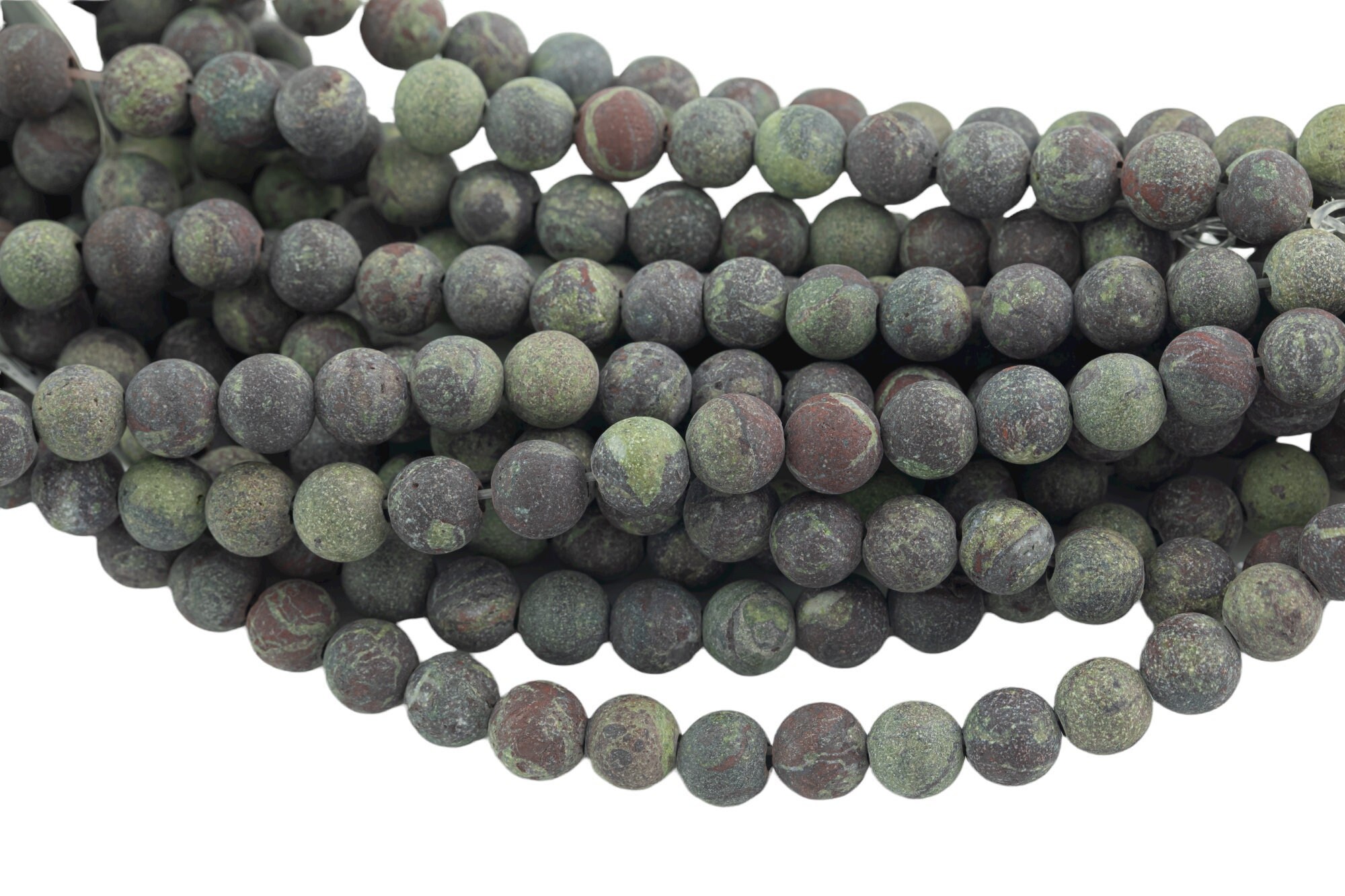 Large-hole Beads!!! 8mm Or 10mm Matte -finished Round. 2mm Hole. 7-8" Strands. Bloodstone Big Hole Beads Large-hole Beads!!! 8mm Or 10mm Matte -finished Round. 2mm Hole. 7-8" Strands. Bloodstone Big Hole Beads
