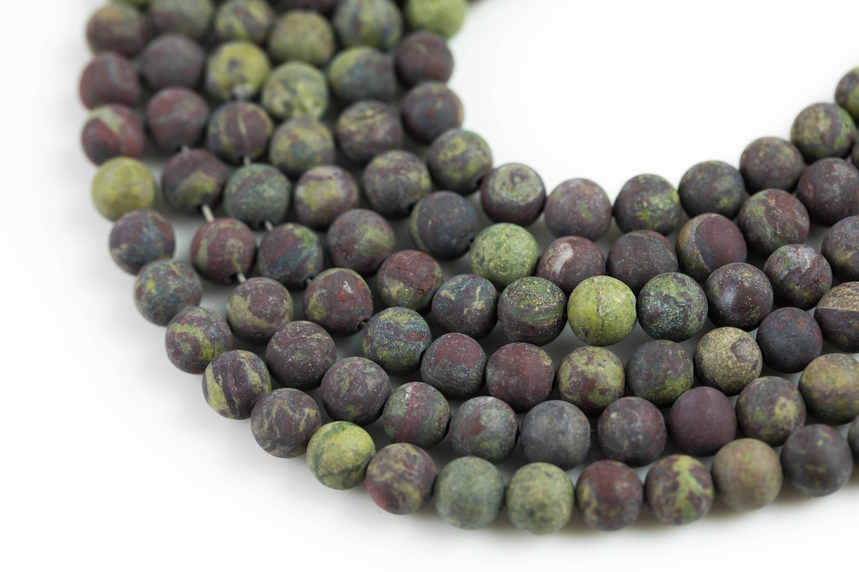 Natural Matte Dragon Bloodstone Blood Stone Beads, High Quality In  Matte Round, 3mm, 4mm, 6mm, 8mm, 10mm, 12mm- Full 16 Inch Strand