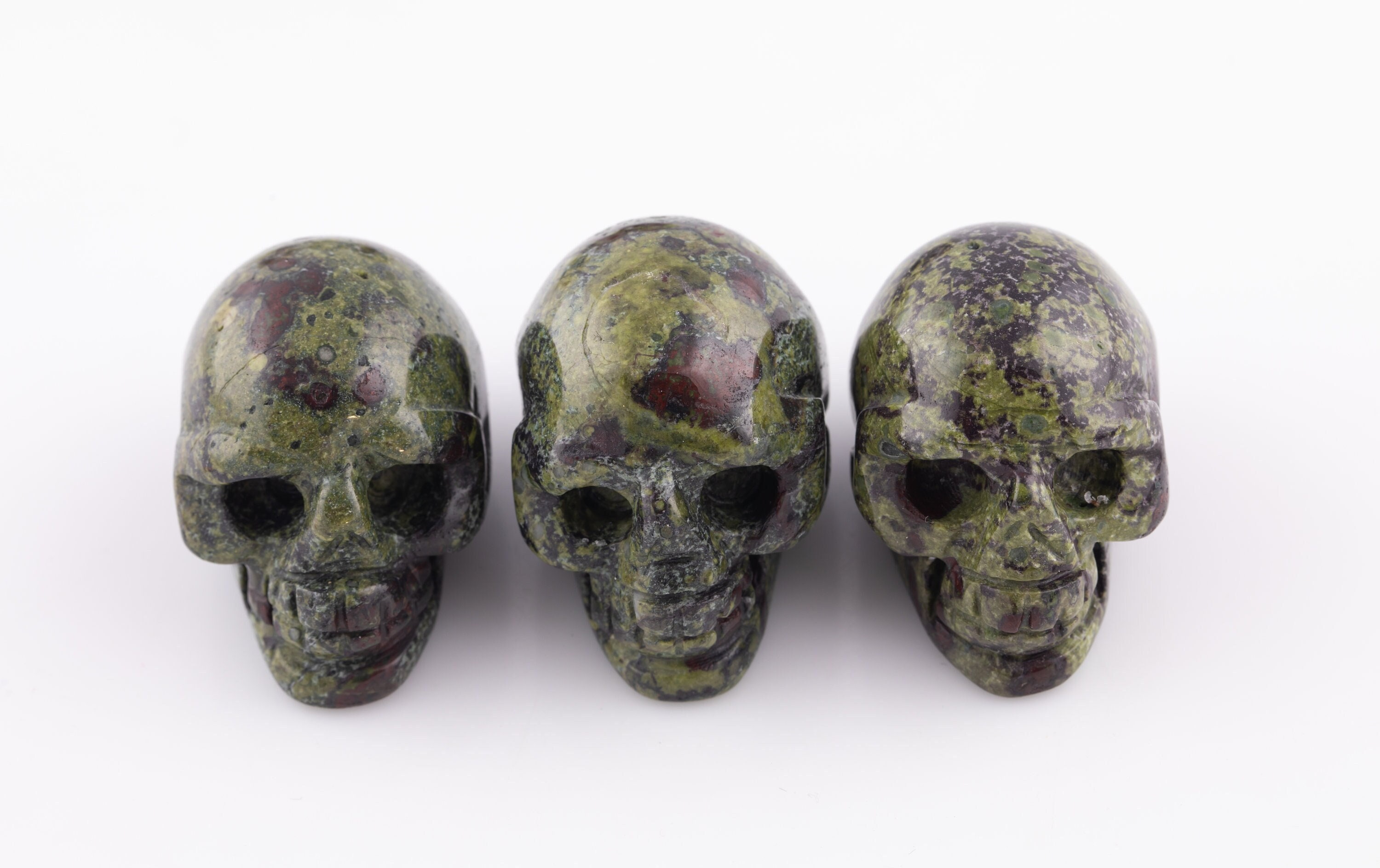1 Pc Natural Bloodstone Stone Skull Shape- 1.5 Inches