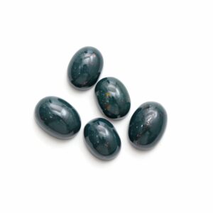 Blood Stone Smooth Oval Loose Gemstone, 12x16 Mm To 13.5x18 Mm, Blood Stone Jewelry Handmade Making, Set Of 5 Pieces