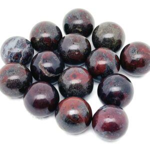 Chicken BloodStone Sphere Gemstone – Crystal Sphere - Healing Stone – Crystal Ball – Crystal Décor – 20mm - SP1024
