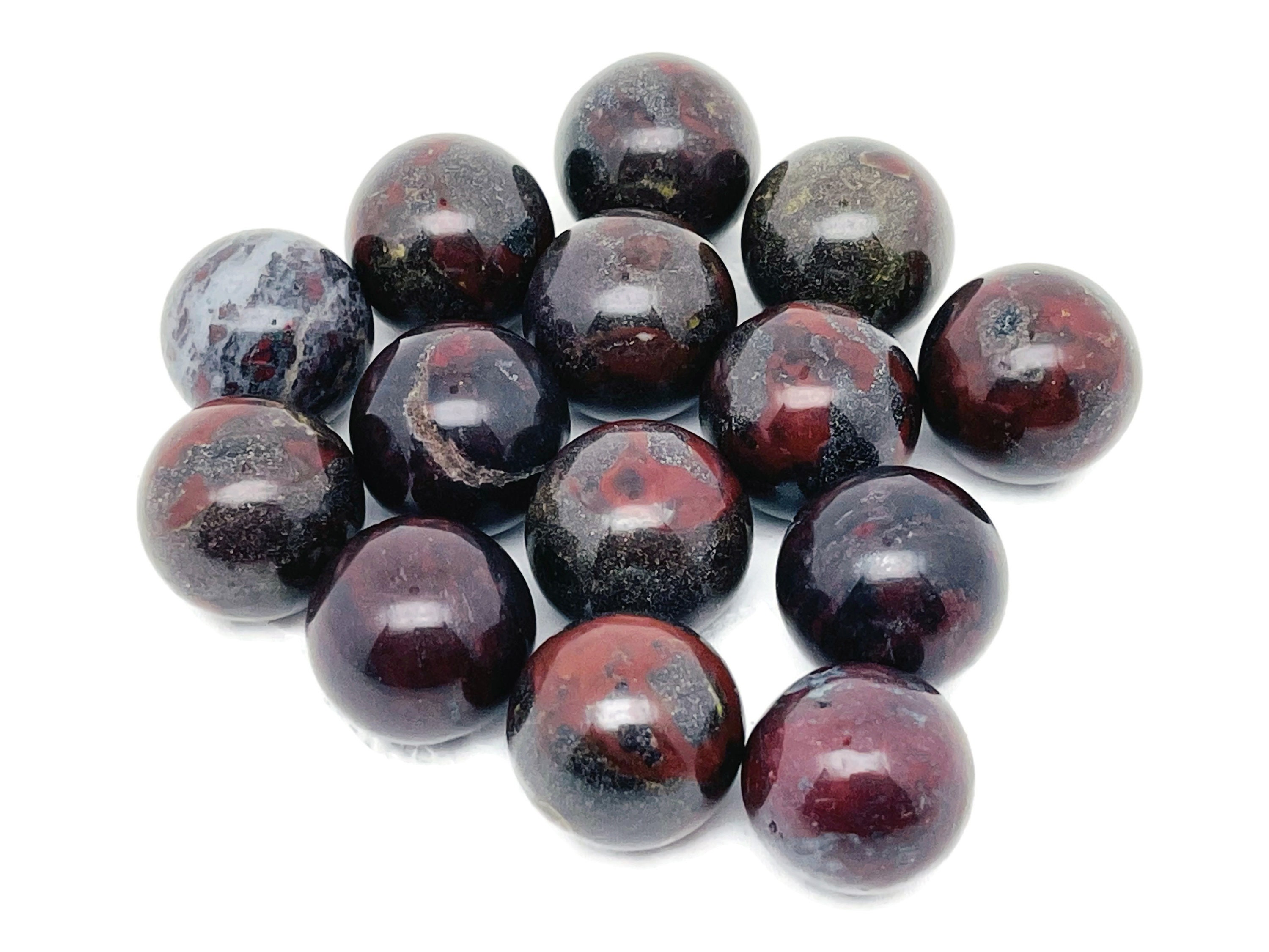 Chicken Bloodstone Sphere Gemstone – Crystal Sphere - Healing Stone – Crystal Ball – Crystal Décor – 20mm - Sp1024