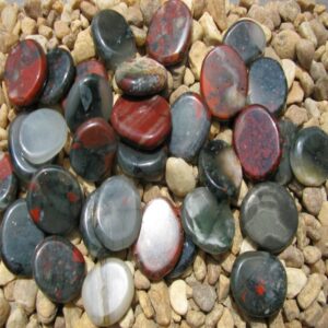 Bloodstone Coins - Smooth Bloodstone - Bloodstone Crystal - Smooth Stones - Healing Stone - Cleansing Stone - Balancing Stone - Chakra Stone