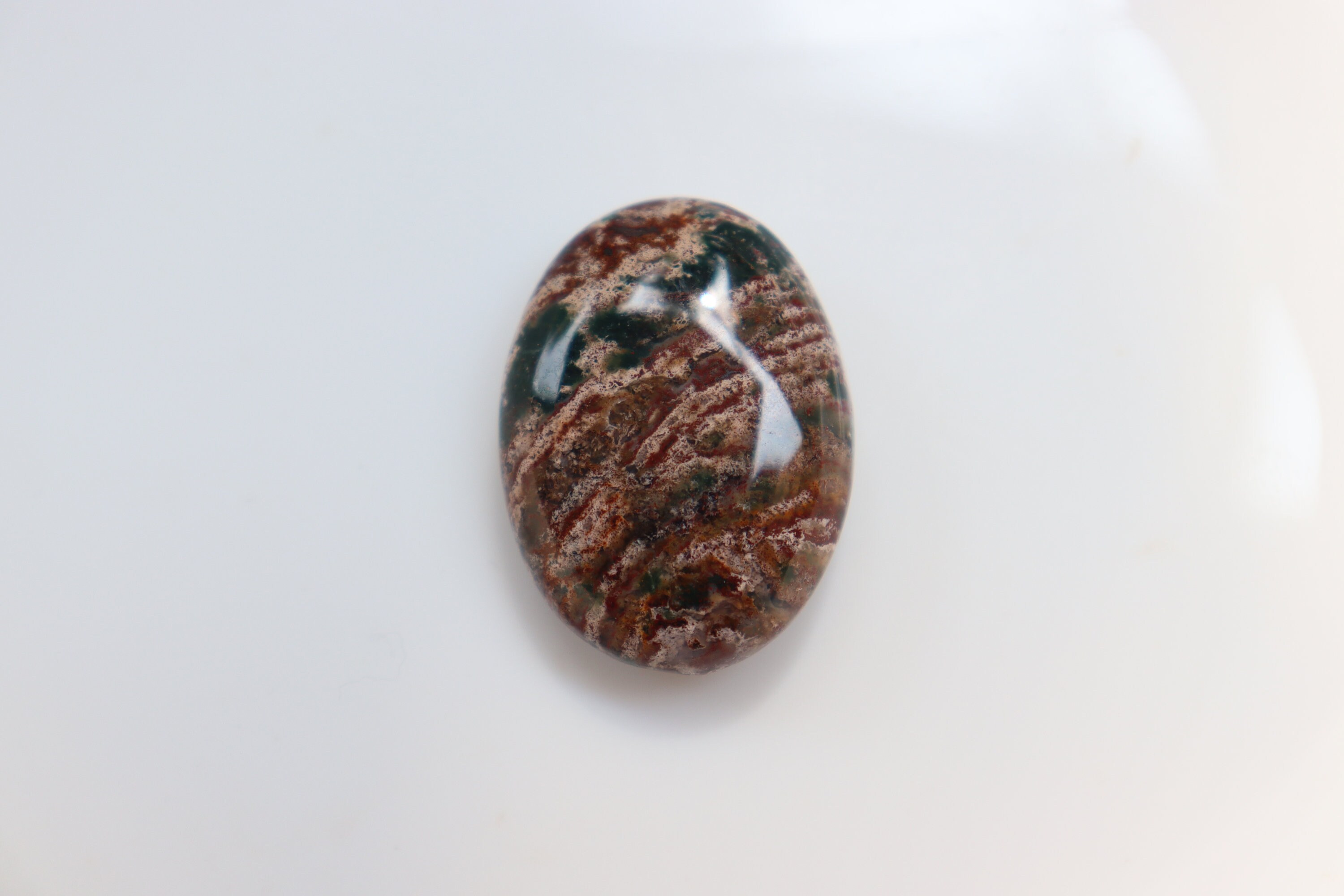 Cute Bloodstone Mini Palm Stone , African Blood Stone Palm Stone , Bloodstone Stress Stone , African Bloodstone Palm Stone, Healing Stone
