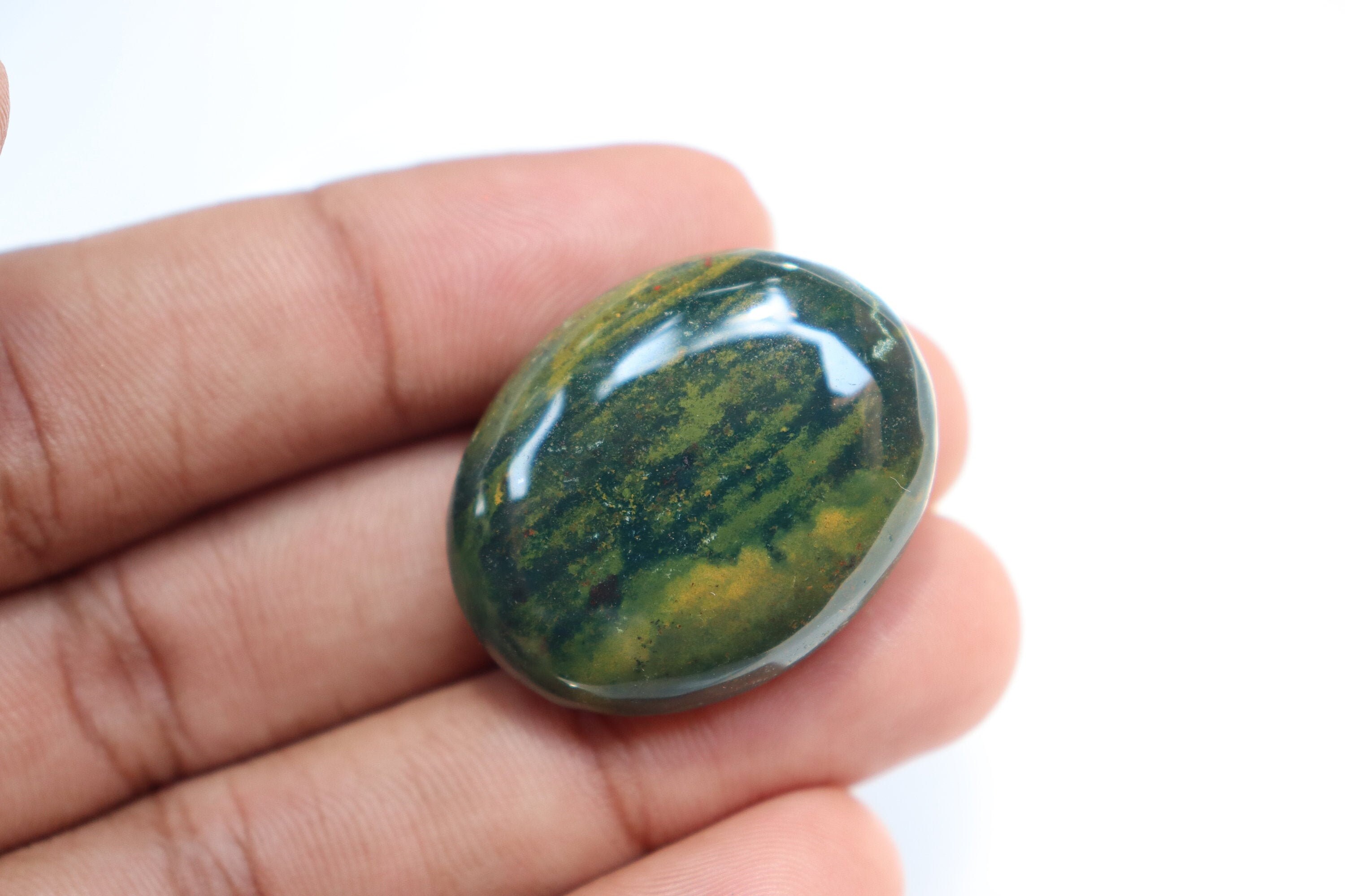 Cute Bloodstone Mini Palm Stone , African Blood Stone Palm Stone , Bloodstone Stress Stone , African Bloodstone Palm Stone, Healing Stone