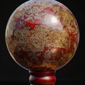 Giant Red Dragon Bloodstone Sphere: Chakra Balancing Crystal (10.5 Inch) Giant Red Dragon Bloodstone Sphere: Chakra Balancing Crystal (10.5 Inch)