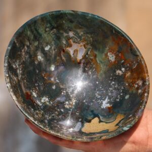 Green Bloodstone Bowl: Chakra Healing Crystal Home Decor (7.5 Inch) Green Bloodstone Bowl: Chakra Healing Crystal Home Decor (7.5 Inch)