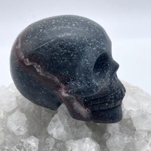 Bloodstone Jasper Carved Skull-4" x 3"
