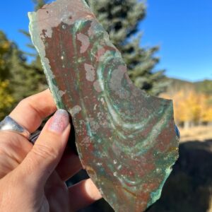 Bloodstone Jasper Lapidary Slab natural stone not polished for cabbing