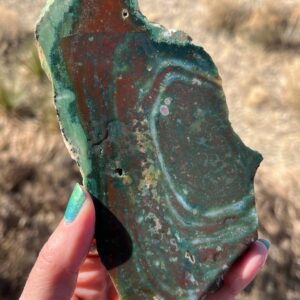 Bloodstone Jasper Lapidary Slab natural stone not polished for cabbing