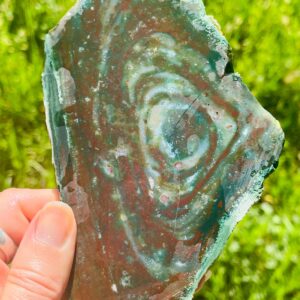 Bloodstone Jasper Lapidary Slab natural stone not polished for cabbing