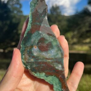 Bloodstone Jasper Lapidary Slab natural stone not polished for cabbing