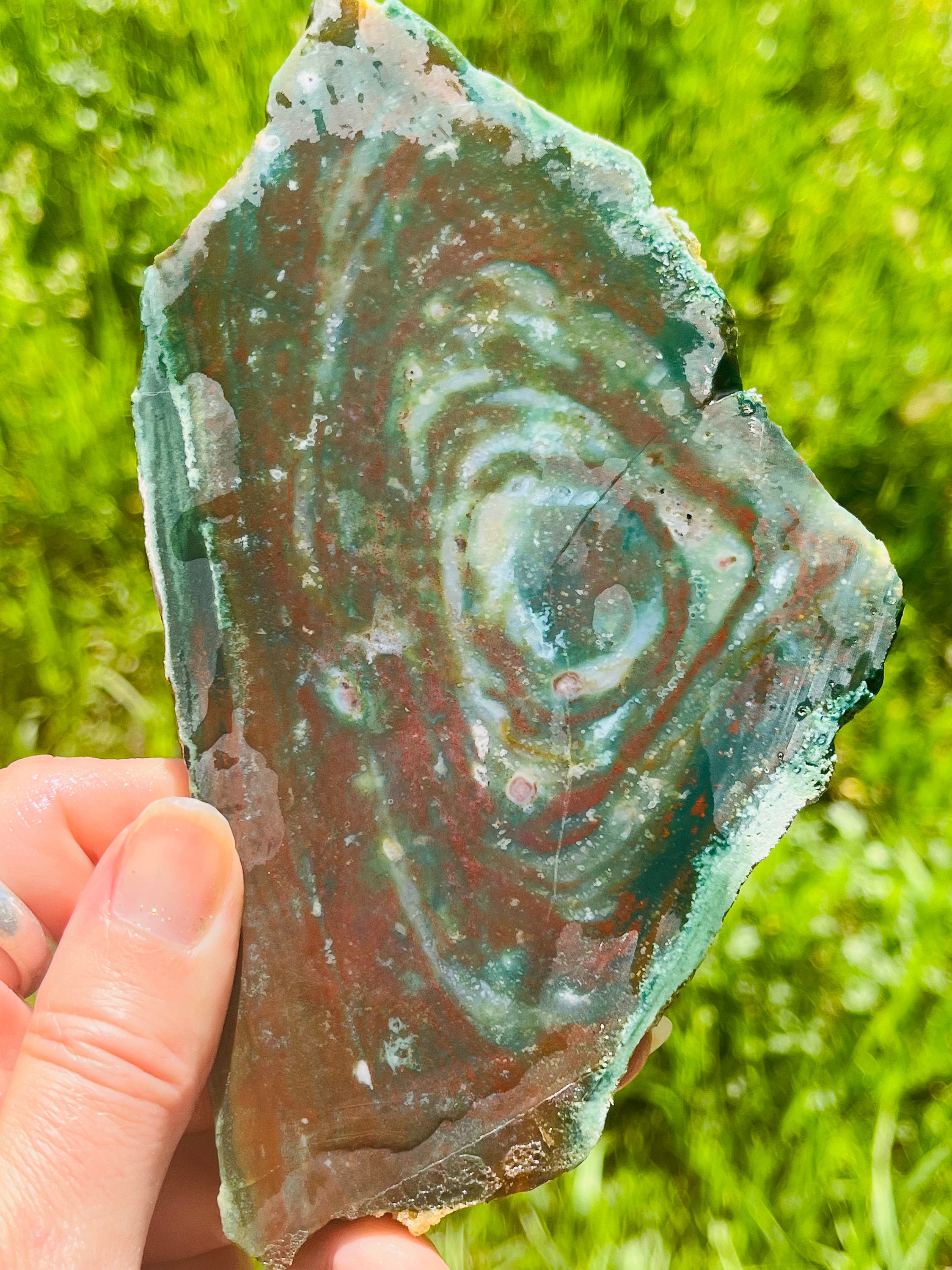 Bloodstone Jasper Lapidary Slab Natural Stone Not Polished For Cabbing