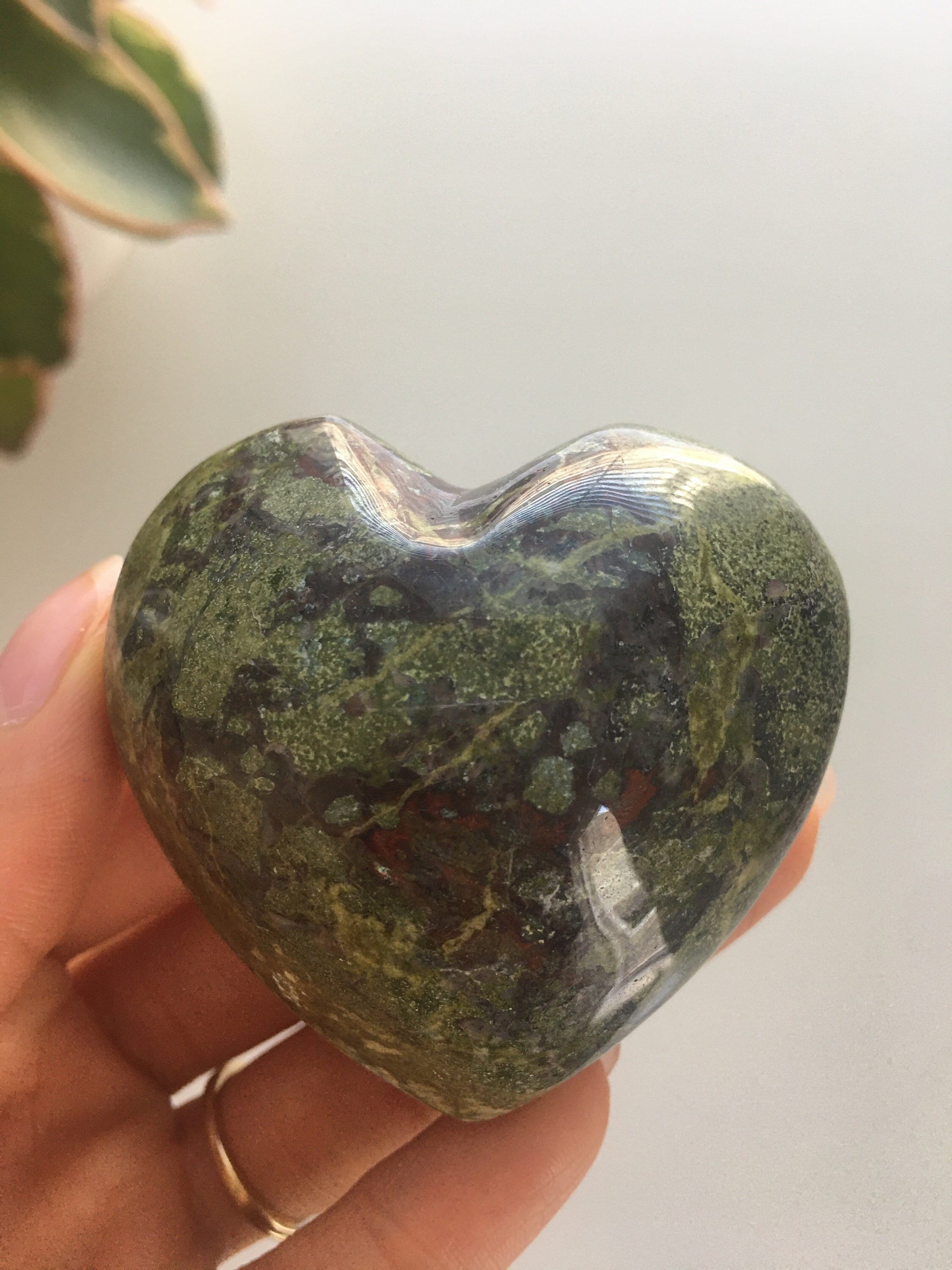 Large Dragon Blood Stone Heart – Natural Polished Crystal