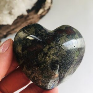 Large Dragon Blood Stone Heart – Natural Polished Crystal